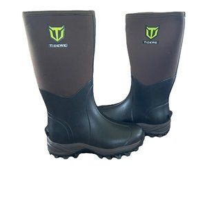 TIDEWE Men’s 6 Women’s 7 Rubber Neoprene Boots Waterproof Durable Brown Hunting